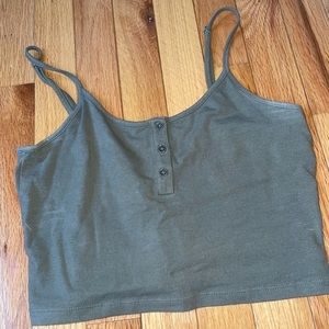 Green Crop Top